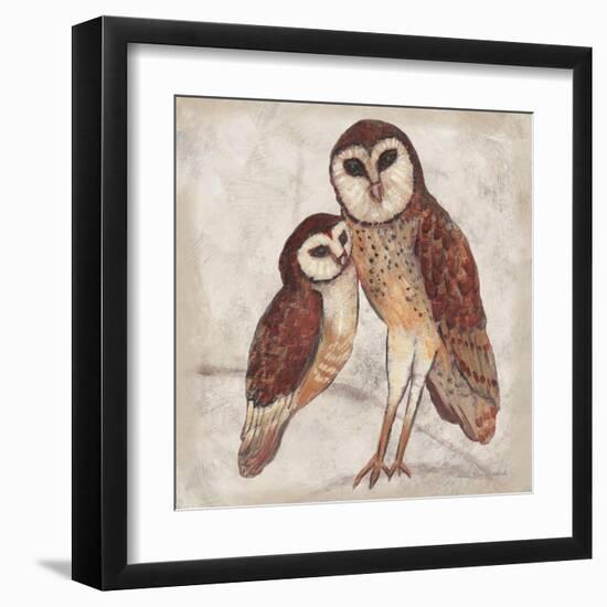 Two Owls I-Lisa Ven Vertloh-Framed Art Print