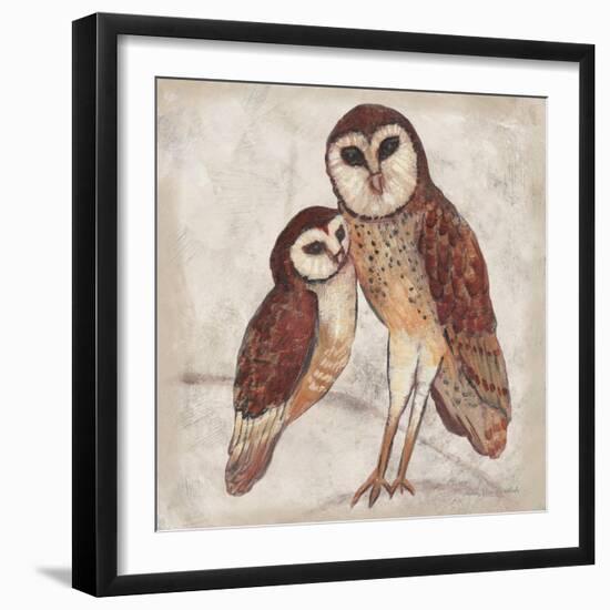 Two Owls I-Lisa Ven Vertloh-Framed Art Print