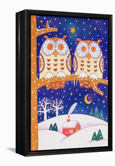 Two Owls on a Branch-Cathy Baxter-Framed Premier Image Canvas