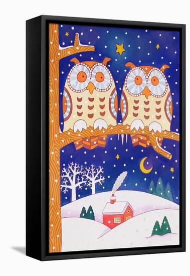 Two Owls on a Branch-Cathy Baxter-Framed Premier Image Canvas