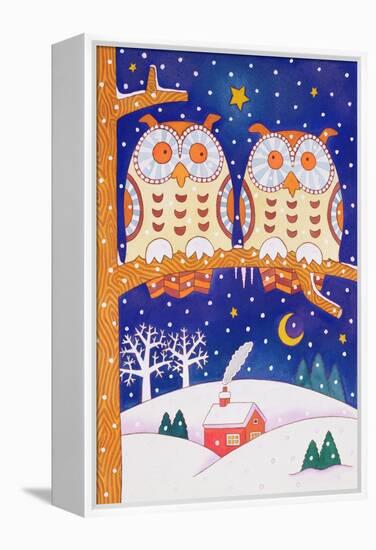 Two Owls on a Branch-Cathy Baxter-Framed Premier Image Canvas