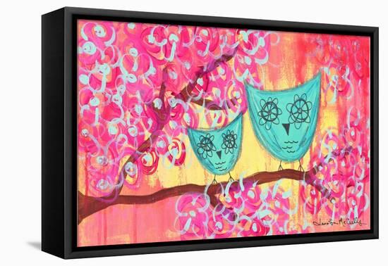 Two Owls-Jennifer McCully-Framed Premier Image Canvas