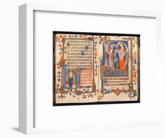 'Two pages from A Book of Hours', c1350-Unknown-Framed Giclee Print