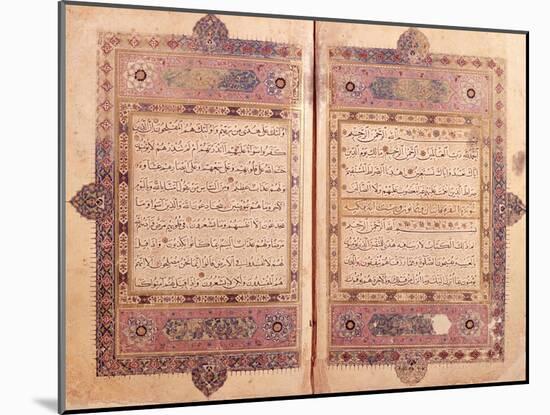 Two Pages from a Koran Manuscript-null-Mounted Giclee Print