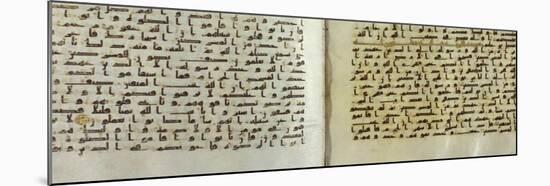 Two Pages of a Koran Manuscript Written in Oriental Kufic Script-null-Mounted Giclee Print