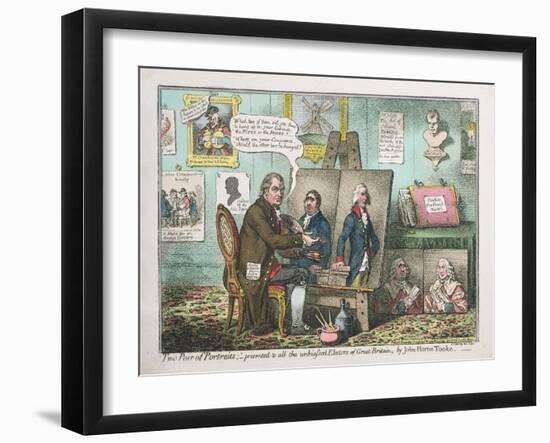 Two Pairs of Portraits-James Gillray-Framed Giclee Print