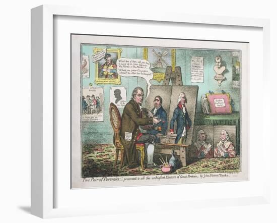 Two Pairs of Portraits-James Gillray-Framed Giclee Print