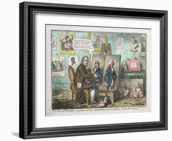 Two Pairs of Portraits-James Gillray-Framed Giclee Print