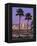 Two Palm Trees with Distant Los Angeles-Joseph Sohm-Framed Premier Image Canvas