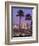 Two Palm Trees with Distant Los Angeles-Joseph Sohm-Framed Photographic Print