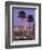 Two Palm Trees with Distant Los Angeles-Joseph Sohm-Framed Photographic Print