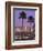 Two Palm Trees with Distant Los Angeles-Joseph Sohm-Framed Photographic Print