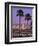 Two Palm Trees with Distant Los Angeles-Joseph Sohm-Framed Photographic Print