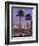 Two Palm Trees with Distant Los Angeles-Joseph Sohm-Framed Photographic Print