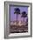 Two Palm Trees with Distant Los Angeles-Joseph Sohm-Framed Photographic Print