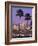 Two Palm Trees with Distant Los Angeles-Joseph Sohm-Framed Photographic Print