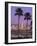 Two Palm Trees with Distant Los Angeles-Joseph Sohm-Framed Photographic Print