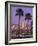 Two Palm Trees with Distant Los Angeles-Joseph Sohm-Framed Photographic Print