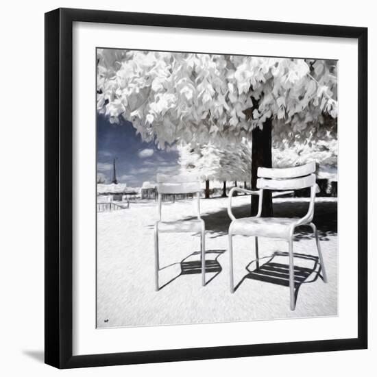 Two Parisian Chairs II - In the Style of Oil Painting-Philippe Hugonnard-Framed Giclee Print