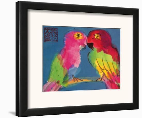 Two Parrots-Walasse Ting-Framed Art Print