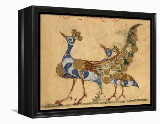Two Peacocks-Aristotle ibn Bakhtishu-Framed Premier Image Canvas