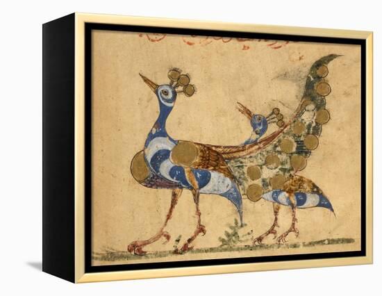 Two Peacocks-Aristotle ibn Bakhtishu-Framed Premier Image Canvas