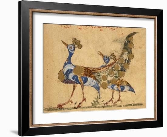 Two Peacocks-Aristotle ibn Bakhtishu-Framed Giclee Print