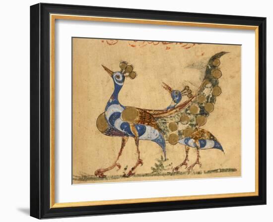 Two Peacocks-Aristotle ibn Bakhtishu-Framed Giclee Print