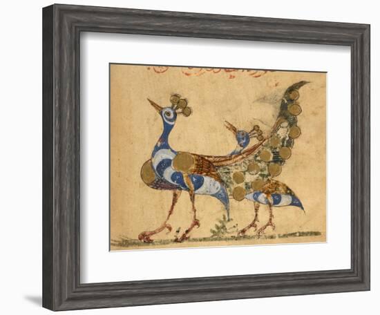 Two Peacocks-Aristotle ibn Bakhtishu-Framed Giclee Print