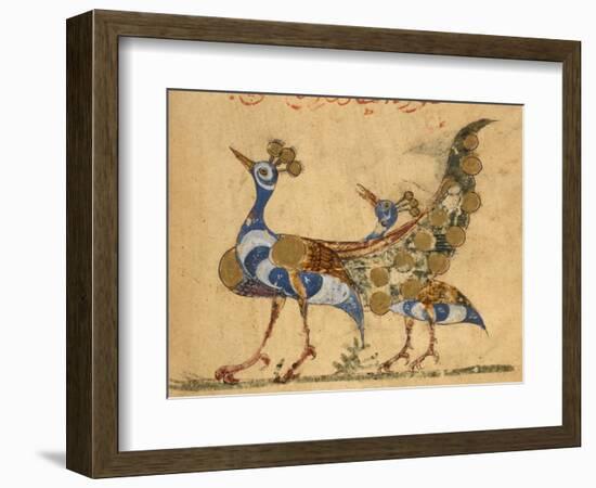 Two Peacocks-Aristotle ibn Bakhtishu-Framed Giclee Print