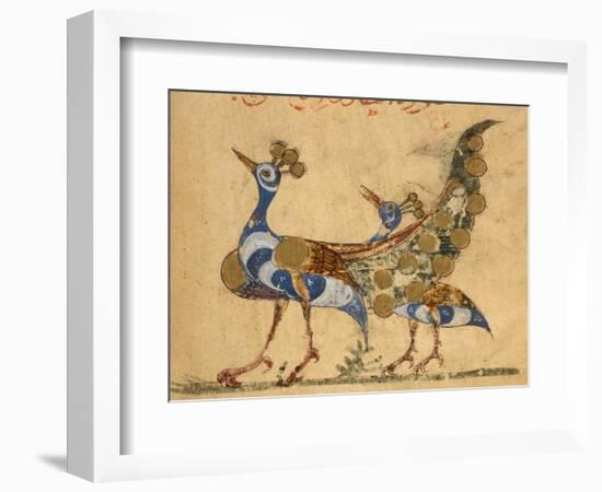 Two Peacocks-Aristotle ibn Bakhtishu-Framed Giclee Print