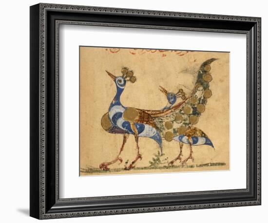 Two Peacocks-Aristotle ibn Bakhtishu-Framed Giclee Print