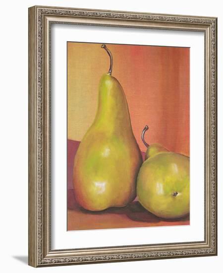 Two Pears Still Life-Blenda Tyvoll-Framed Art Print