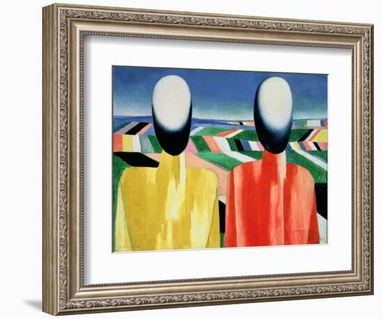 Two Peasants-Kasimir Malevich-Framed Giclee Print