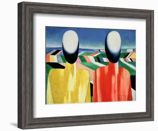 Two Peasants-Kasimir Malevich-Framed Giclee Print