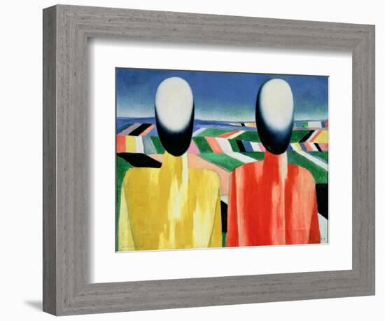 Two Peasants-Kasimir Malevich-Framed Giclee Print