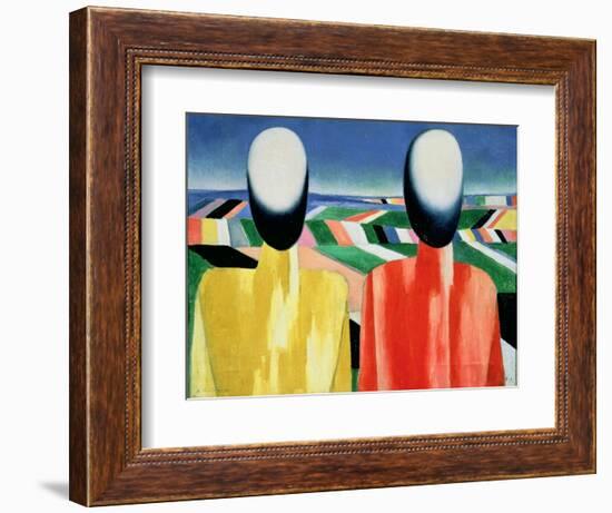 Two Peasants-Kasimir Malevich-Framed Giclee Print