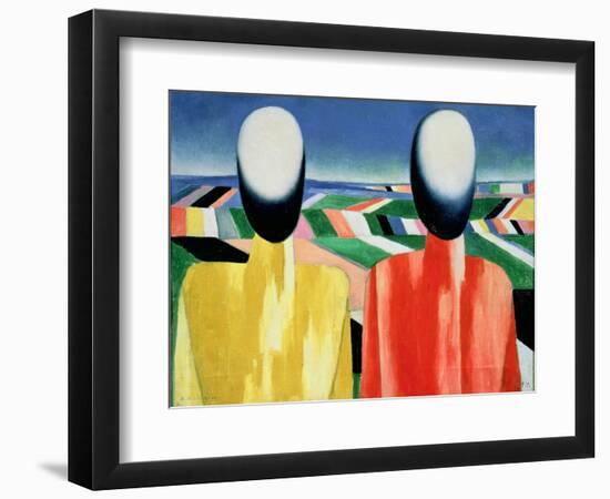 Two Peasants-Kasimir Malevich-Framed Giclee Print