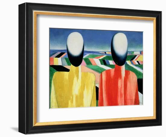 Two Peasants-Kasimir Malevich-Framed Giclee Print