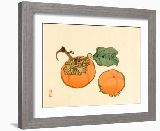 Two Persimmons-Bairei Kono-Framed Giclee Print