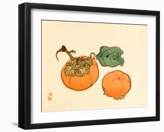 Two Persimmons-Bairei Kono-Framed Giclee Print