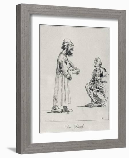 Two Philosophers, Engraved by Arthur Pond, 1739-Annibale Carracci-Framed Giclee Print