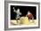 Two Pierrots with Flan-null-Framed Art Print