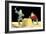 Two Pierrots with Flan-null-Framed Art Print