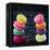 Two Piles Of Colorful Macaroons-Anna-Mari West-Framed Stretched Canvas