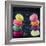 Two Piles Of Colorful Macaroons-Anna-Mari West-Framed Art Print