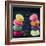 Two Piles Of Colorful Macaroons-Anna-Mari West-Framed Art Print