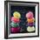 Two Piles Of Colorful Macaroons-Anna-Mari West-Framed Art Print