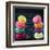 Two Piles Of Colorful Macaroons-Anna-Mari West-Framed Art Print