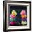 Two Piles Of Colorful Macaroons-Anna-Mari West-Framed Art Print